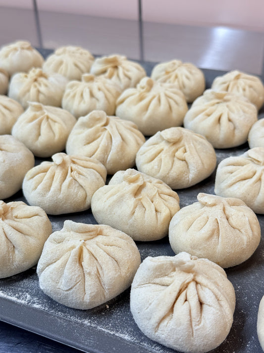 Handcrafted Frozen Chicken Dumplings 70 pcs) - Authentic Nepali Momo + FREE CHUTNEY | Ready-to-Cook, Delicious Snack, Ideal for Quick Meals