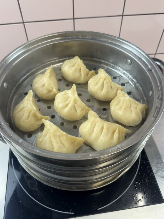 Handcrafted Frozen Vegan Dumplings (100 pcs) - Authentic Nepali Momo + FREE Chutney | Ready-to-Cook, Plant-Based, Healthy Snack